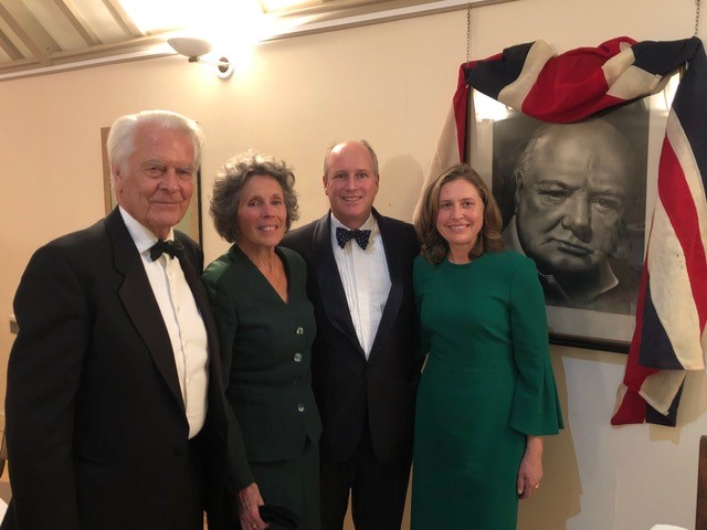 Churchill Dinner 2018; Lord & Lady Owen with Randolph & Catherine Churchill